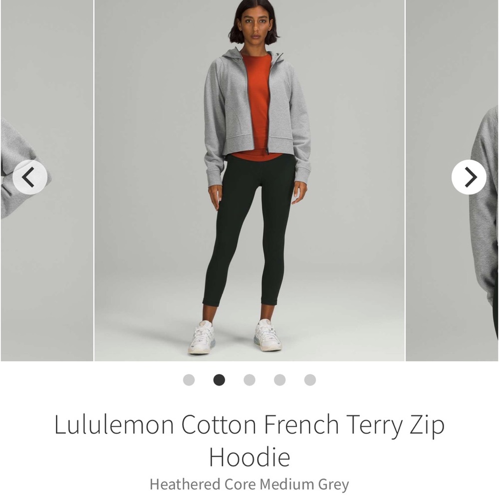 Lululemon French Terry Zip - Heathered Grey
